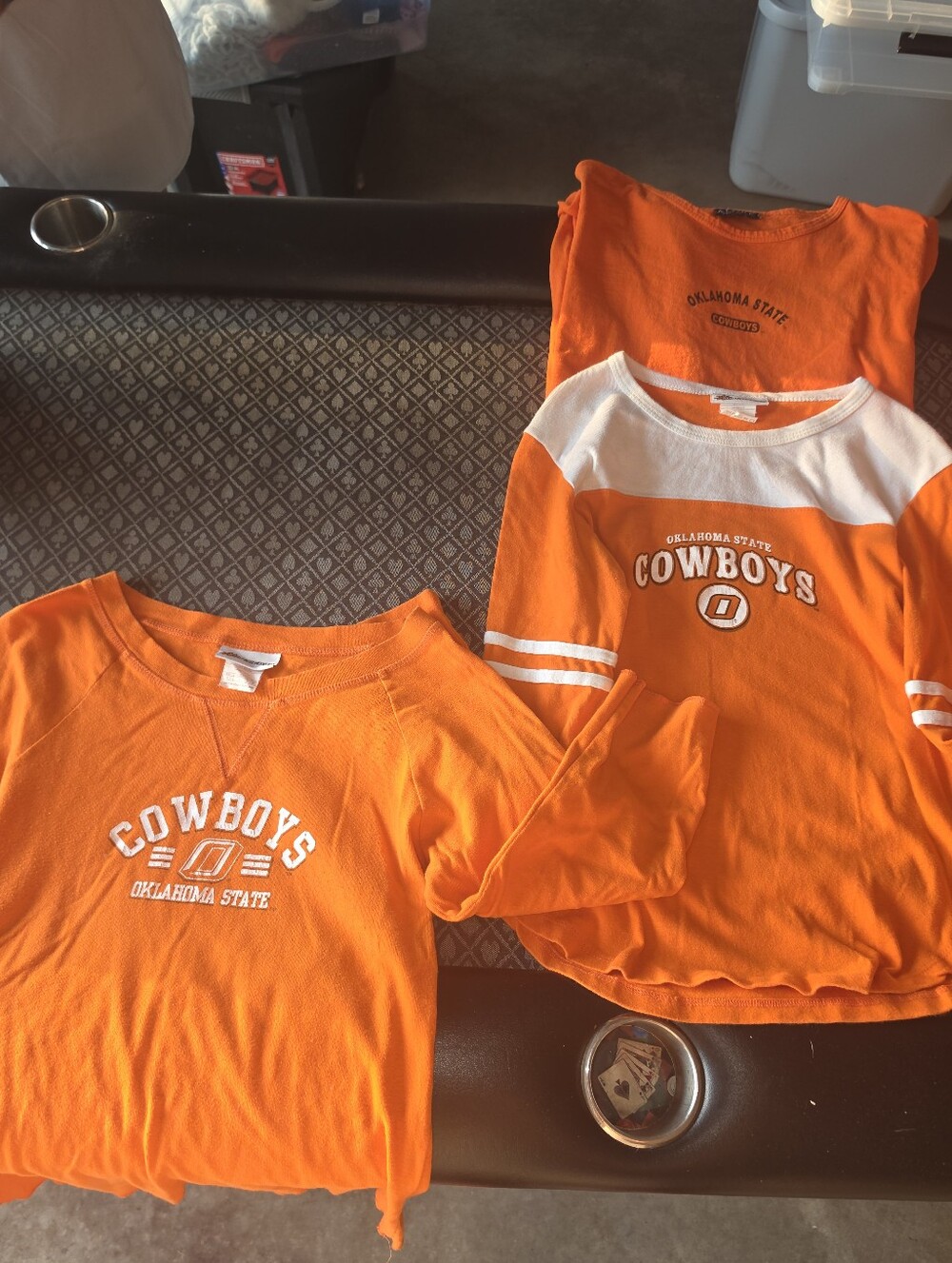 Cowboys Adult Orange Football Tee & Quarter Sleeve